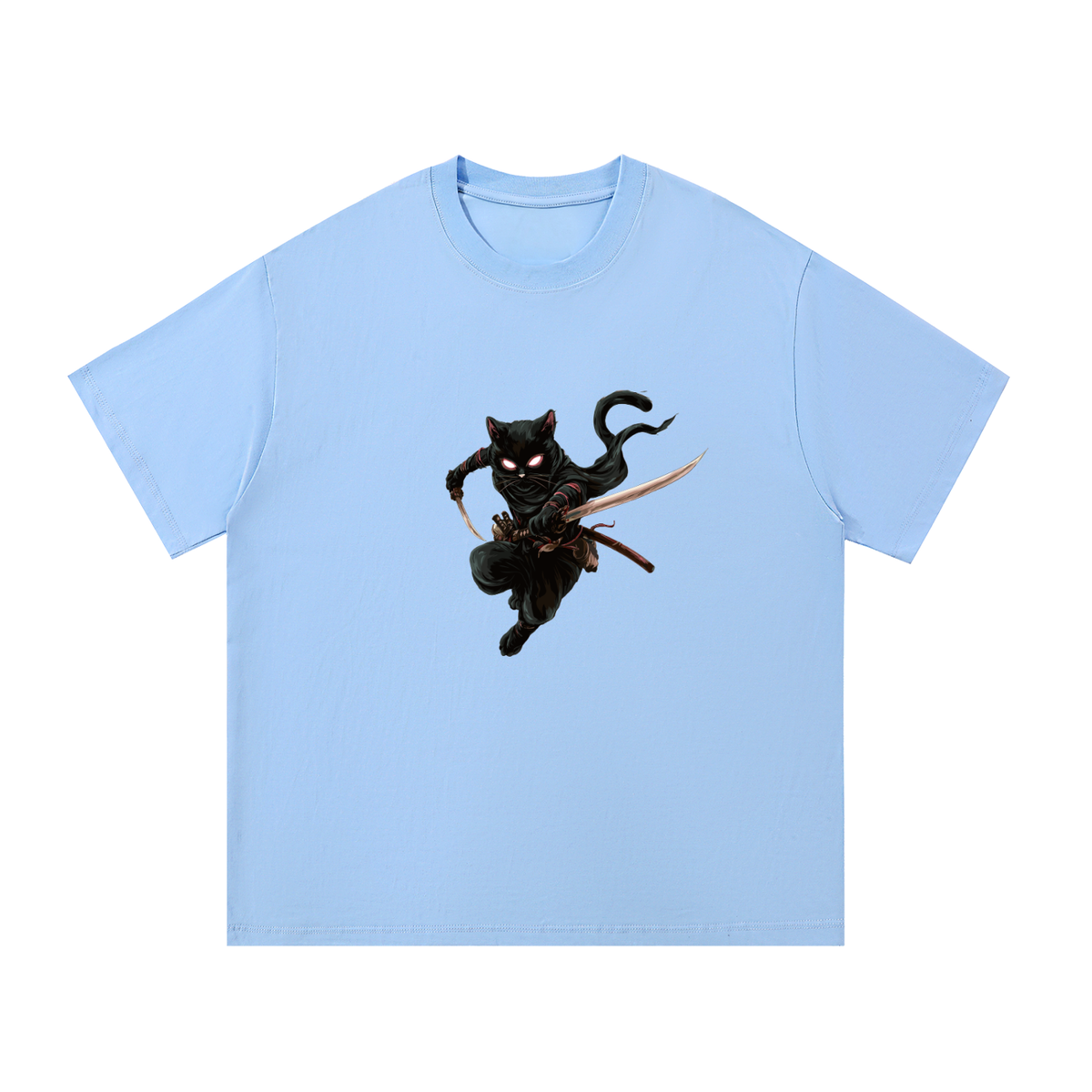 Ninja Cat Essential Graphic Cotton T-Shirt