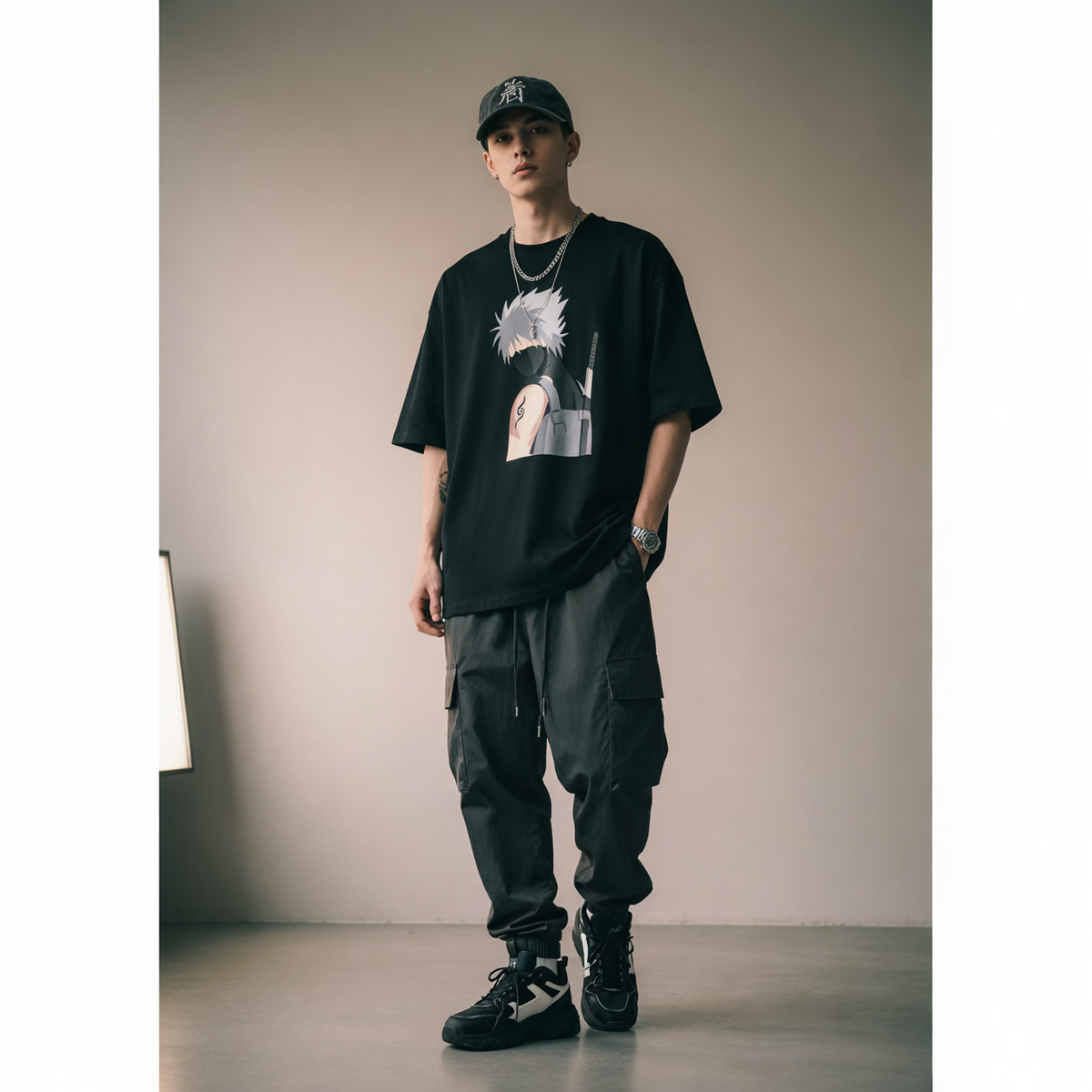 One eye Ninja Premium Cotton Graphic T-Shirt