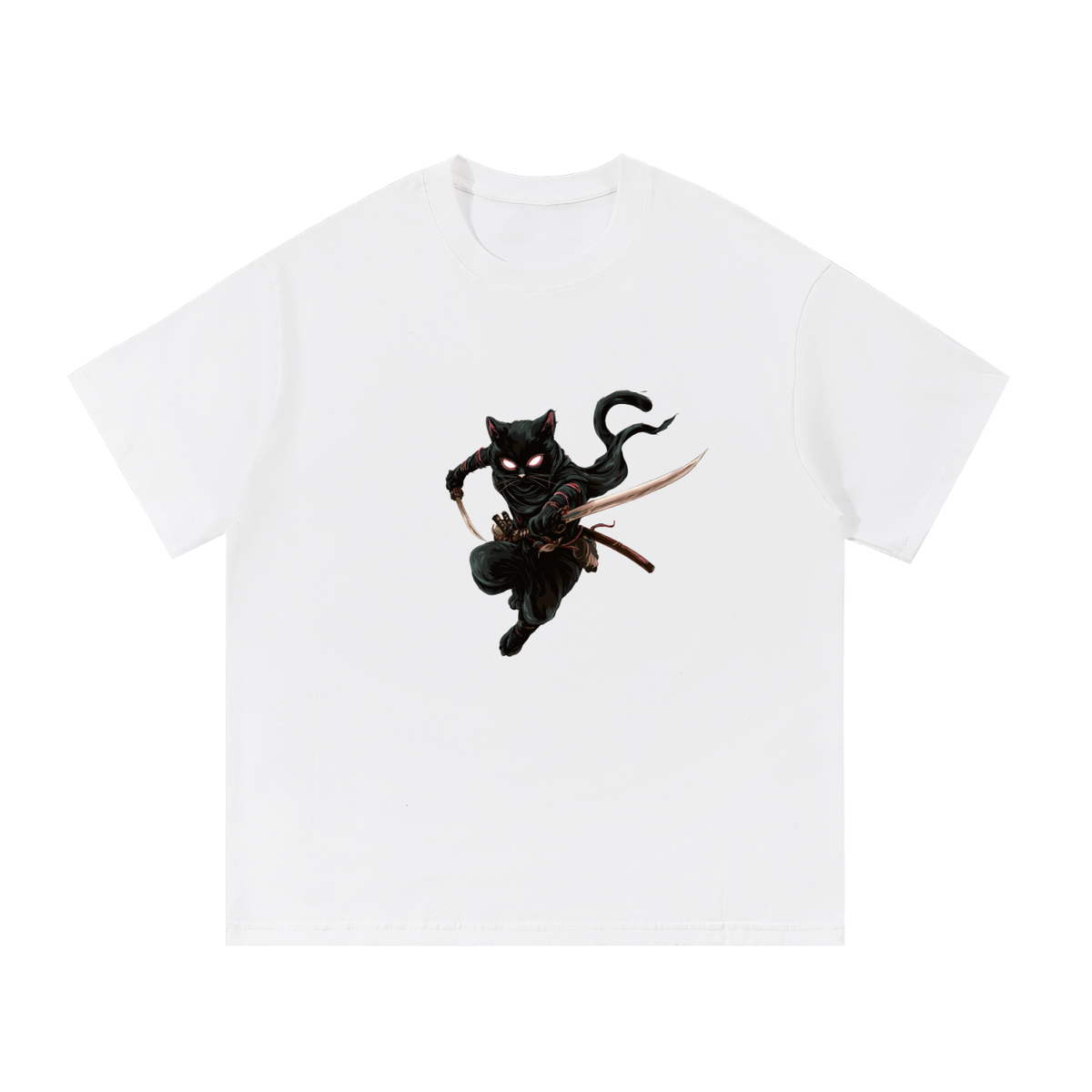 Ninja Cat Essential Graphic Cotton T-Shirt