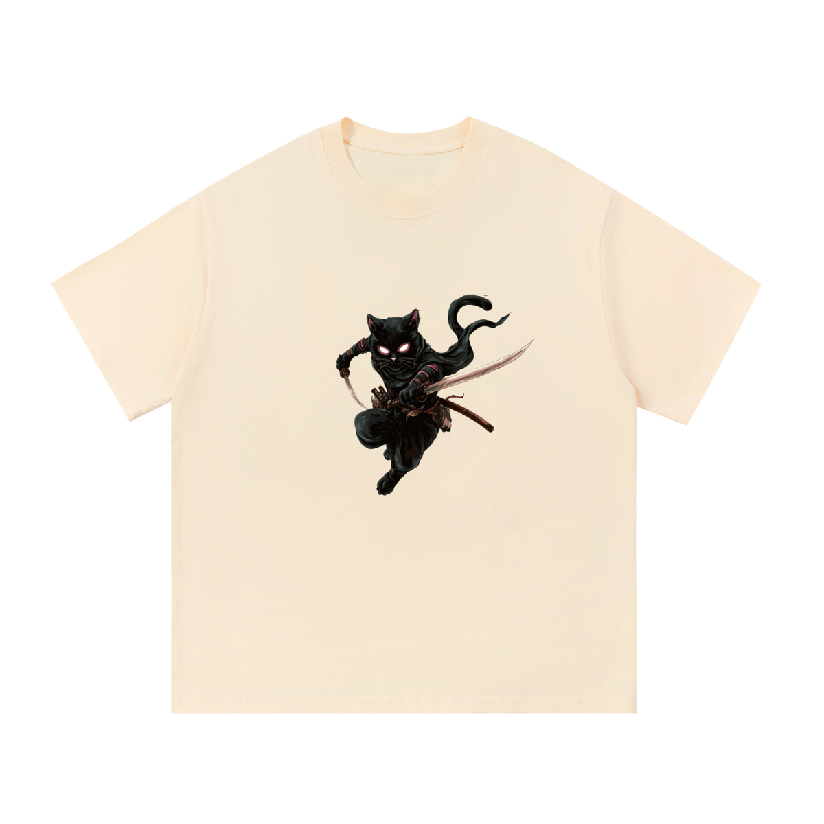 Ninja Cat Essential Graphic Cotton T-Shirt