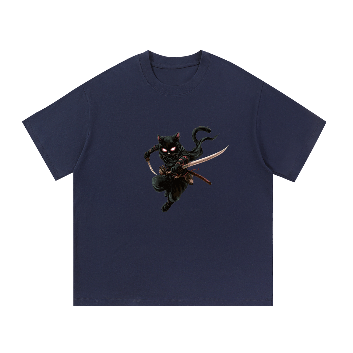 Ninja Cat Essential Graphic Cotton T-Shirt