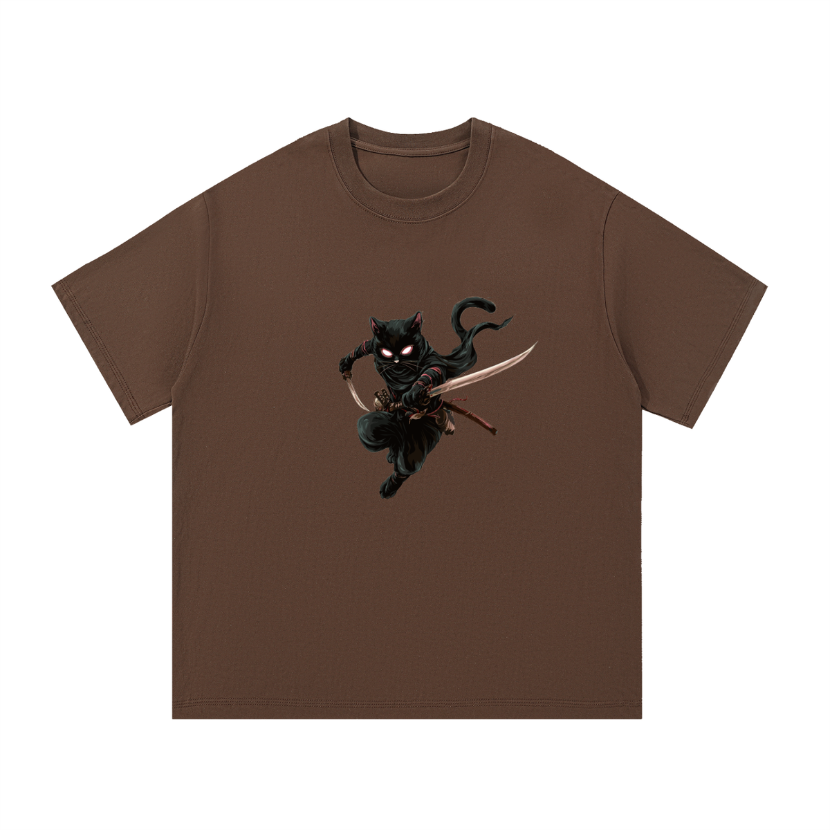 Ninja Cat Essential Graphic Cotton T-Shirt