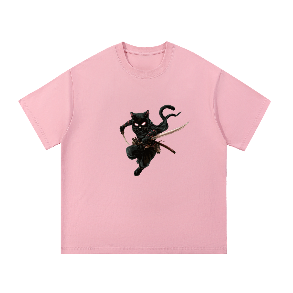 Ninja Cat Essential Graphic Cotton T-Shirt