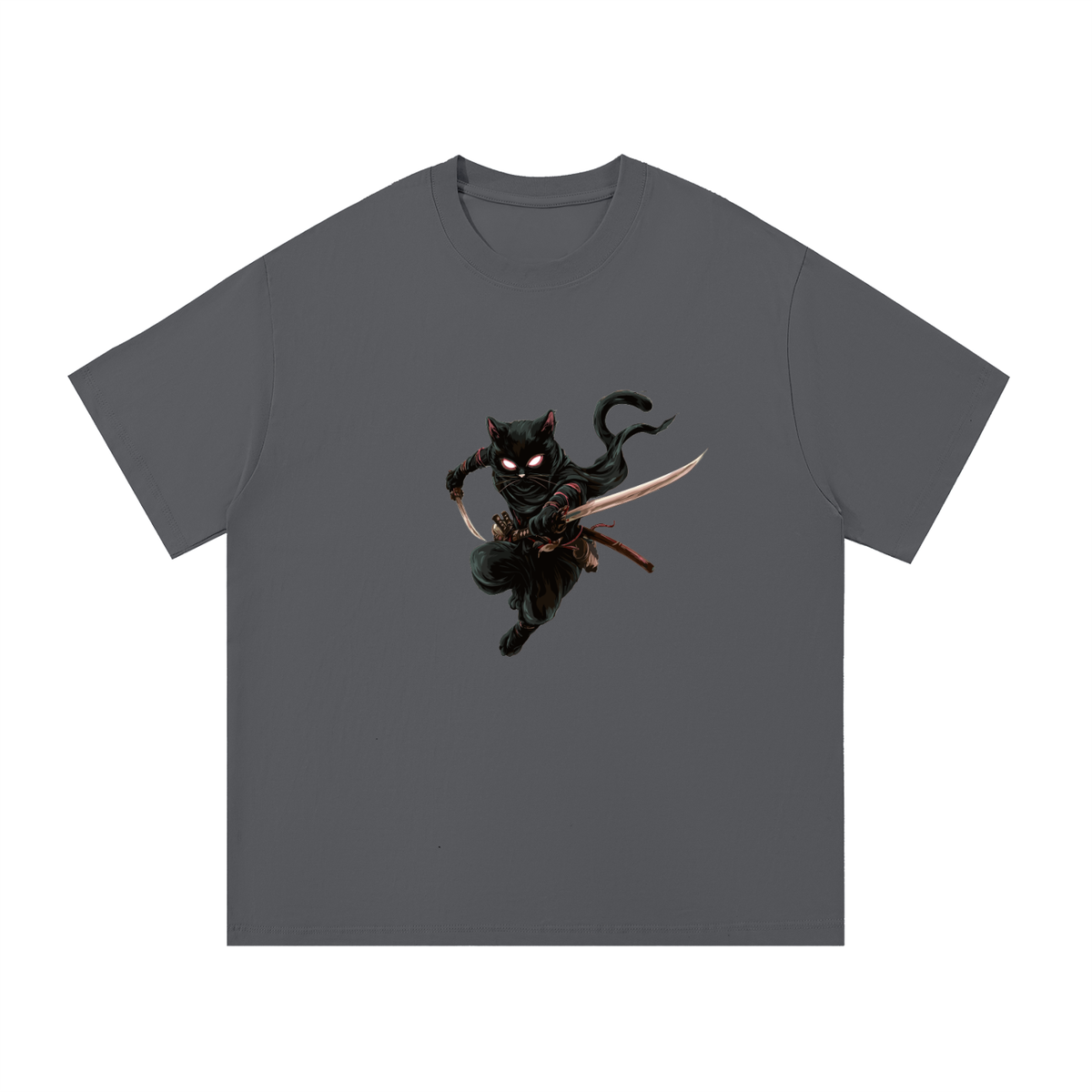 Ninja Cat Essential Graphic Cotton T-Shirt