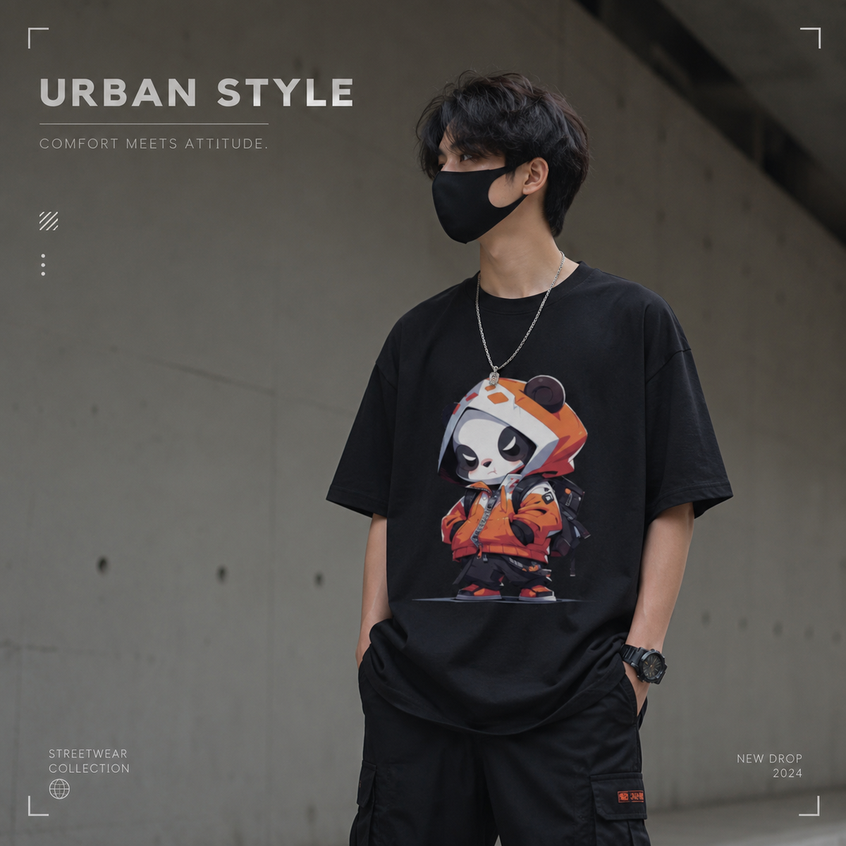 Cyber Panda Pure Cotton Unisex T-Shirt