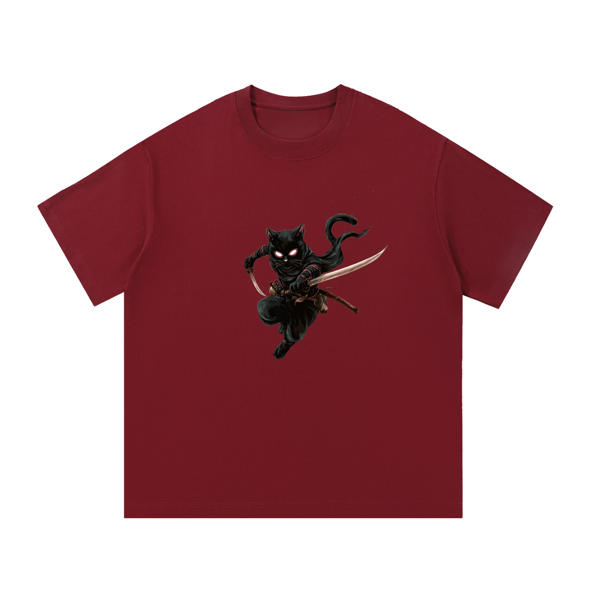 Ninja Cat Essential Graphic Cotton T-Shirt